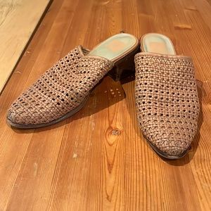 Dolce Vita woven heeled mules